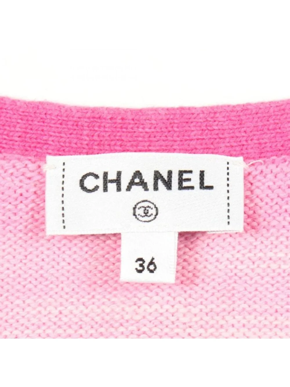 Chanel Tank Top CC Logo Knit Pink Cotton Cashmere Sleeveless Sweater